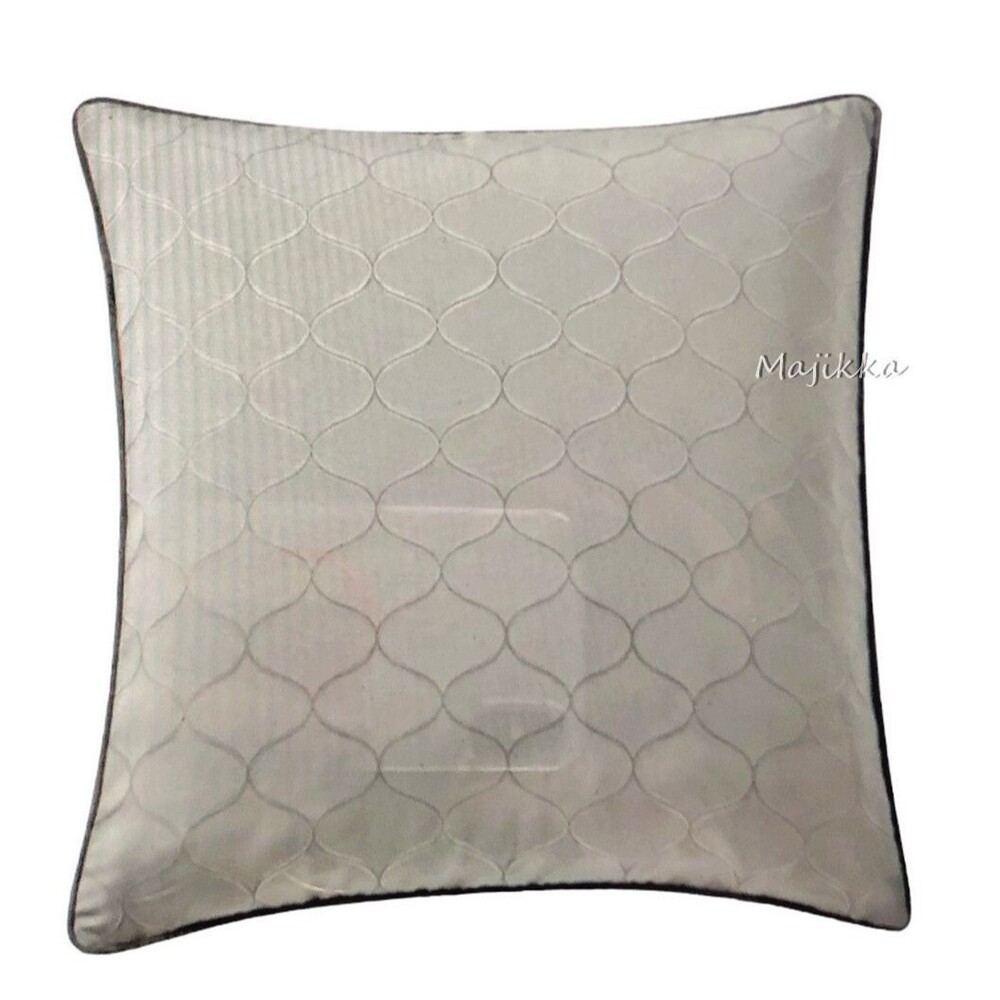 Luxury Waterford Danehill Euro Pillow Sham Shams Set of 2 Blue Oyster Gray 26x26